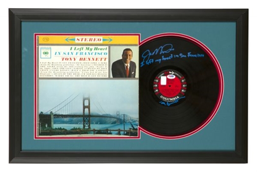 Joe Montana/Tony Bennett Signed "I Left My Heart in San Francisco" Record Display
